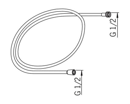 Wąż prysznicowy Oras 241020-60, 200 cm, 1/2''