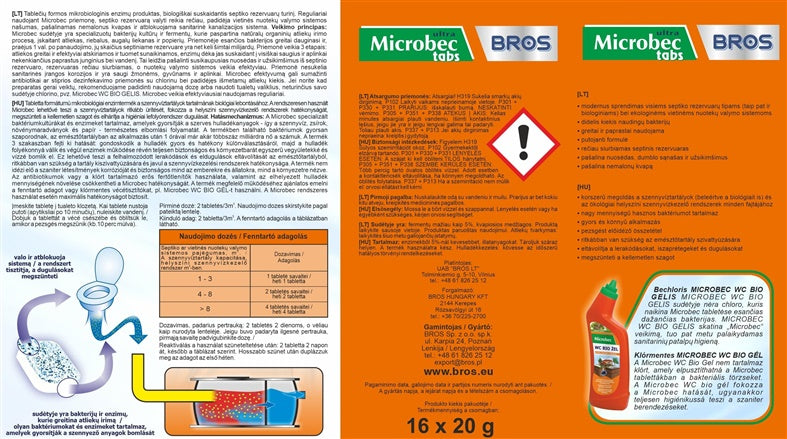Bioaktywator do szamb Bros Microbec, 0,02 kg