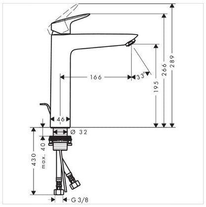 Praustuvo maišytuvas Hansgrohe Logis 71090000