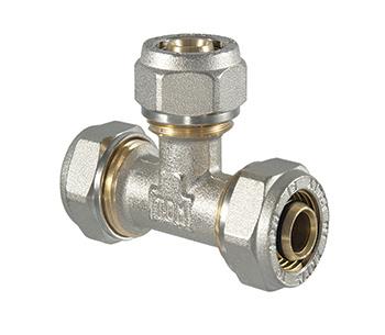 Užveržiamas trišakis 1045, TDM Brass, 16 mm