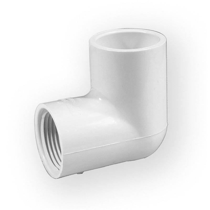 Alkūnė 406-005, PVC-U, 1/2" vid. srieg./klij. vid.