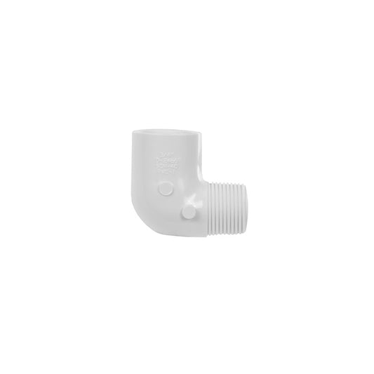 Alkūnė 410-007, PVC-U, 3/4"x90° išor. srieg./klij. vid
