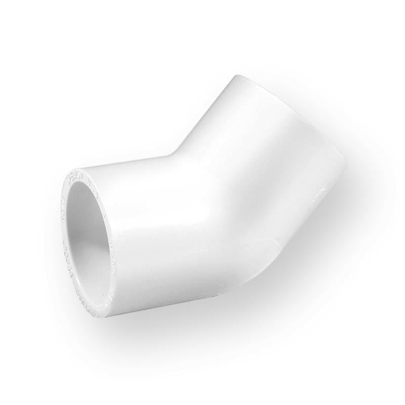 Alkūnė 417-007, PVC-U, 3/4"x45° klijuojamas vidus