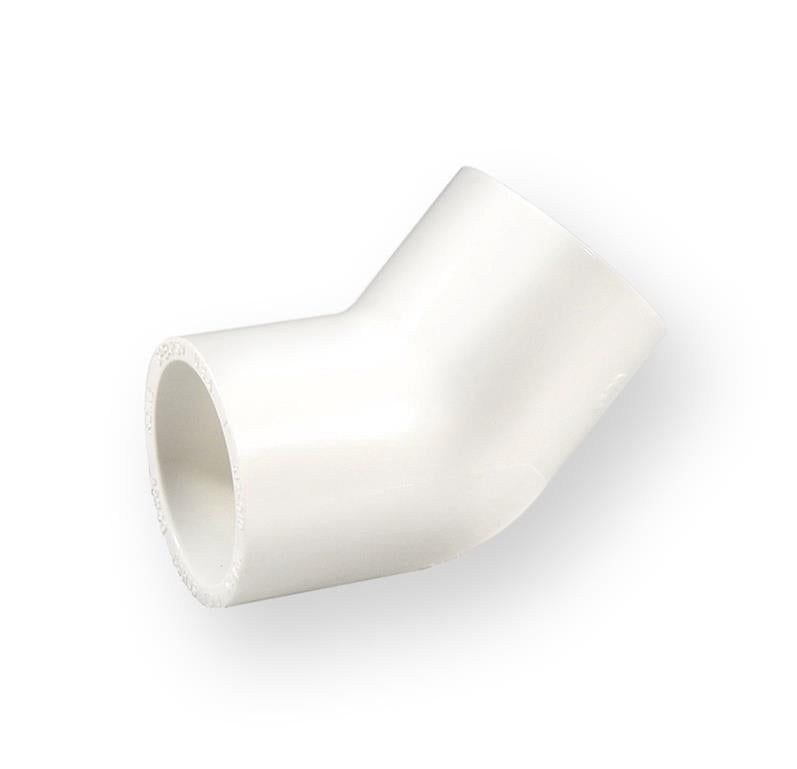 Kolano 417-005, PVC-U, 1/2"x 45°, klejone wewnętrznie