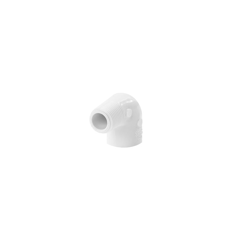 Alkūnė 410-005, PVC-U, 1/2"x90°, išor. srieg./klij. vidus