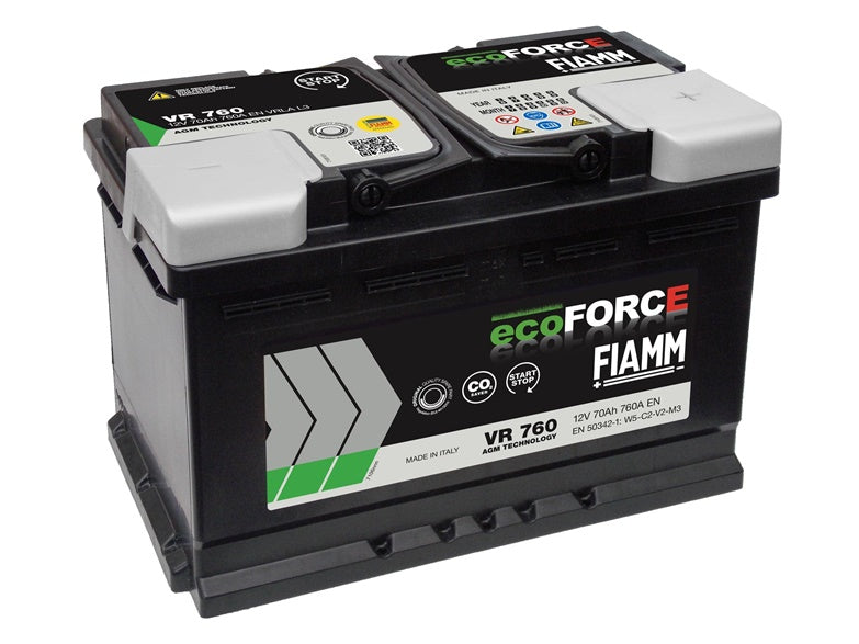 Akumuliatorius Fiamm Ecoforce, 70 Ah, 760 A, 12 V