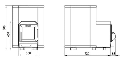 Piec do sauny STOVEMAN 16-LS, 17 kW