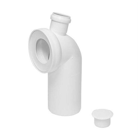 Unitazo alkūnė Tycner 767 110/45/50, Ø 110 mm, balta