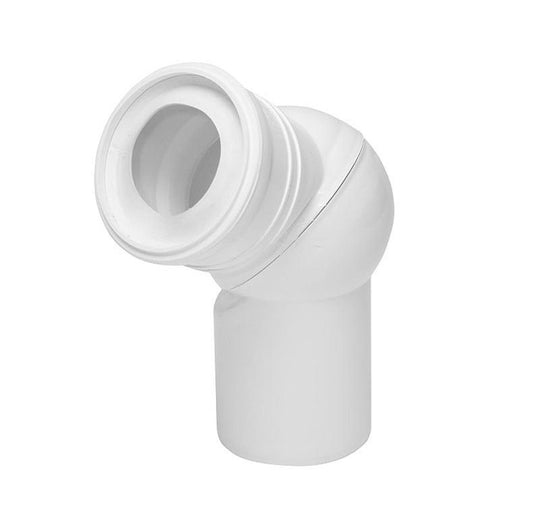 Kolano do WC Tycner 671, regulowane, Ø 110 mm, białe