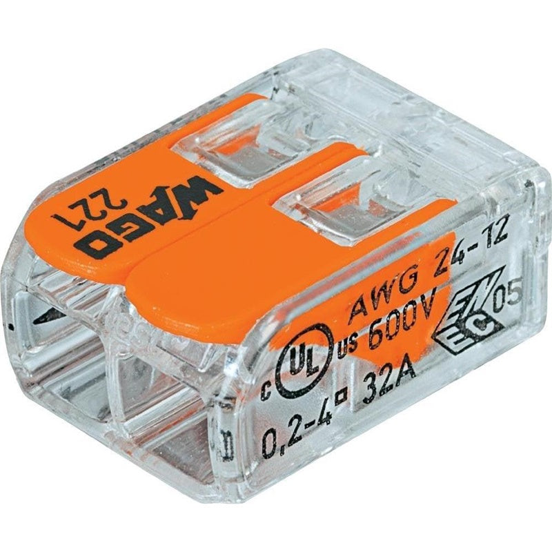 Laidų jungė Wago 221-412/5 2 x 0.2-4 mm², 450 V, 5 vnt.