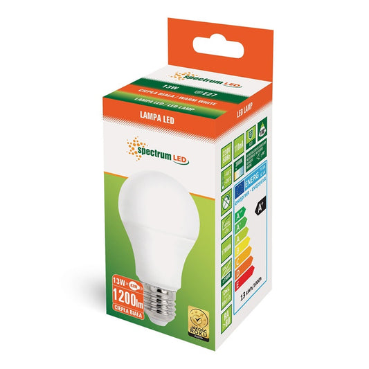 Żarówka Spectrum LED, A60, E27, 13 W, 1720lm, 3000K