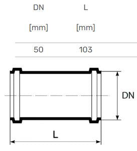 Vidaus kanalizacijos remontinė mova Ultra dB, Ø 50 mm