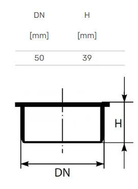 Vidaus kanalizacijos aklė Ultra dB, Ø 50 mm