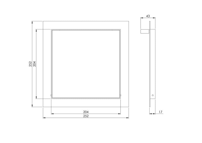Drzwiczki rewizyjne EUROPLAST RLR2020, 20 x 20 cm