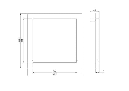 Drzwiczki rewizyjne EUROPLAST RLR2020, 20 x 20 cm