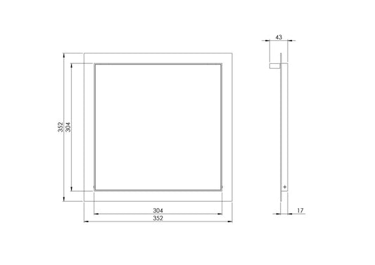 Revizinės durelės EUROPLAST RLR3030, 30 x 30 cm