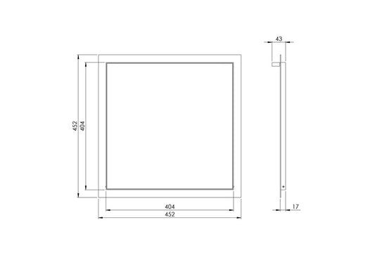 Revizinės durelės EUROPLAST RLR4040, 40 x 40 cm
