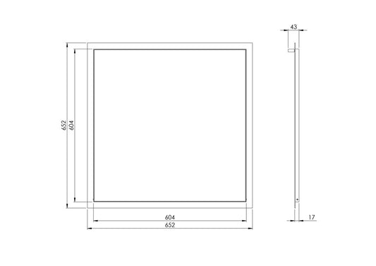 Revizinės durelės EUROPLAST RLR6060, 60 x 60 cm