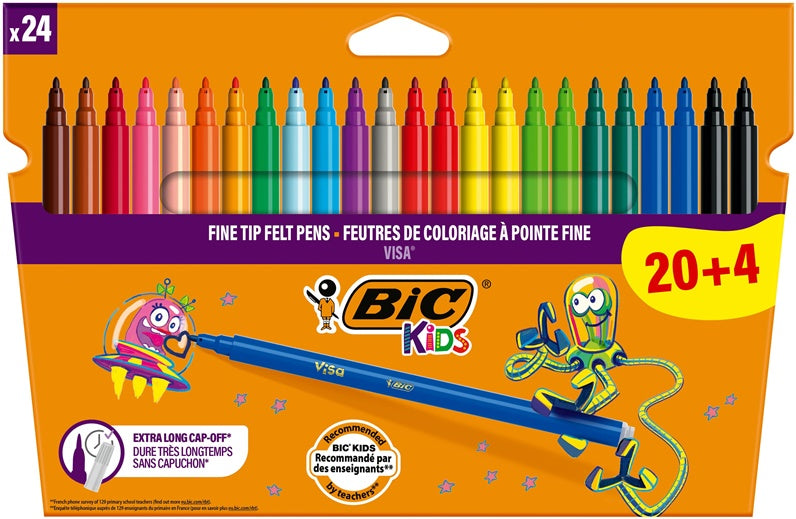 Flamastry BIC KIDS VISA 897098, 24 szt.