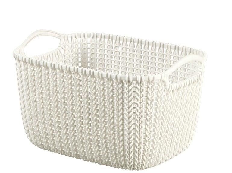 Pojemnik CURVER KNIT, 8 l, biały, 30×22×17 cm