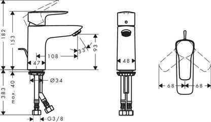 Bateria umywalkowa Hansgrohe MySport 71111000