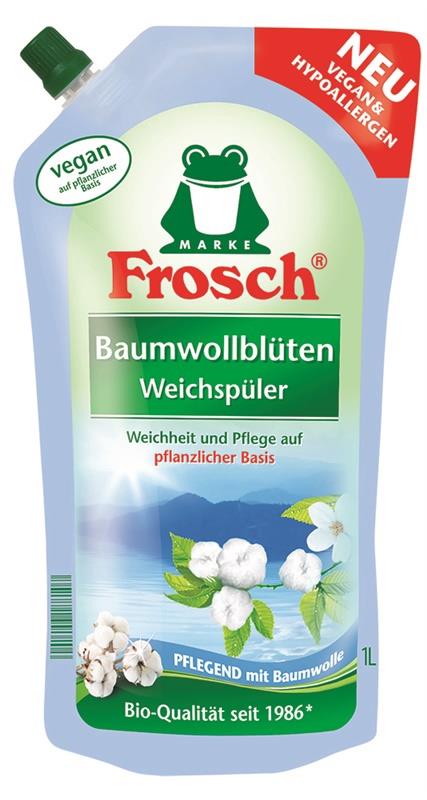 Skalbinių minkštiklis Frosch, medvilnės žiedų kvapo, 1 l