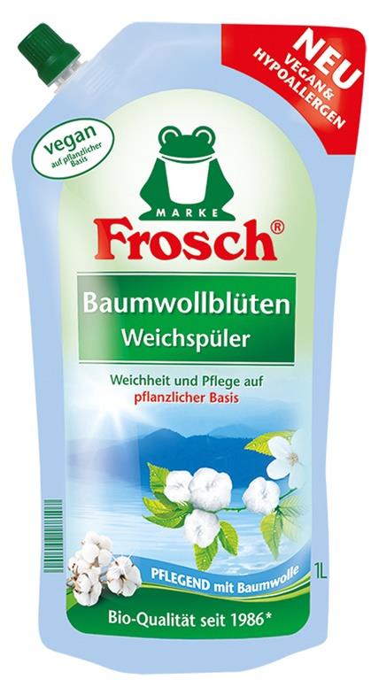 Skalbinių minkštiklis Frosch, medvilnės žiedų kvapo, 1 l
