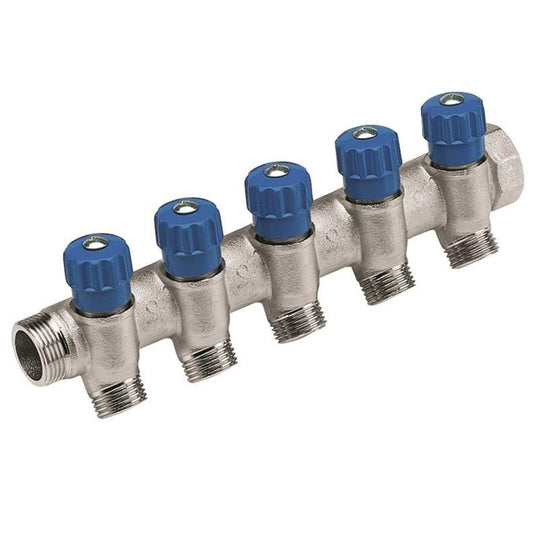 Rozdzielacz wody zimnej, 3/4"x1/2", 5 sekcji