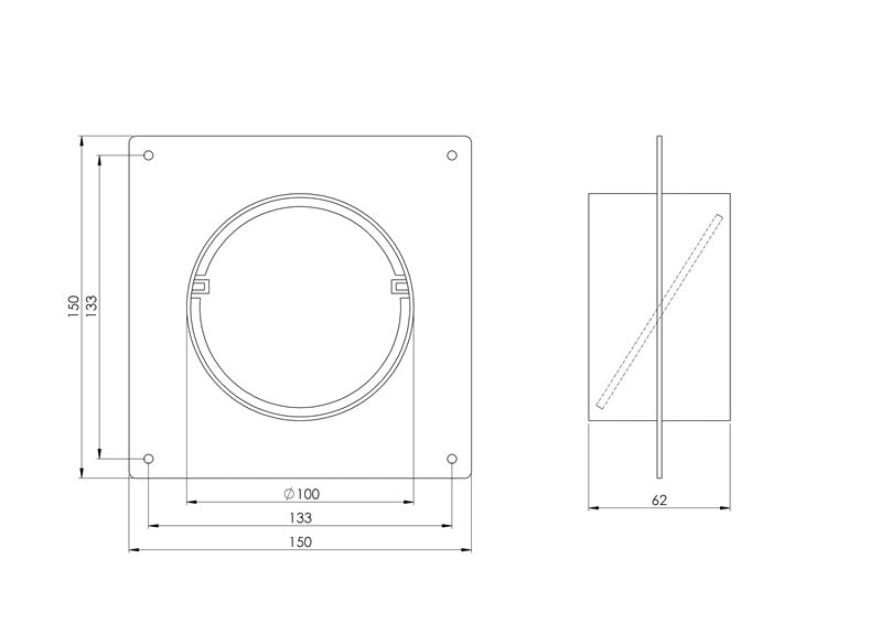 Ventiliacijos tarpmovė EUROPLAST AFV100, D100