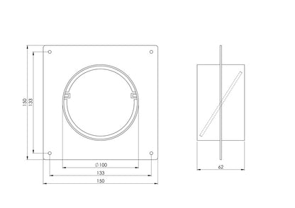 Ventiliacijos tarpmovė EUROPLAST AFV100, D100