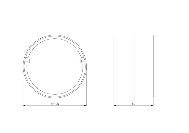 Ventiliacijos tarpmovė EUROPLAST AS100, D100