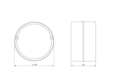 Ventiliacijos tarpmovė EUROPLAST AS100, D100