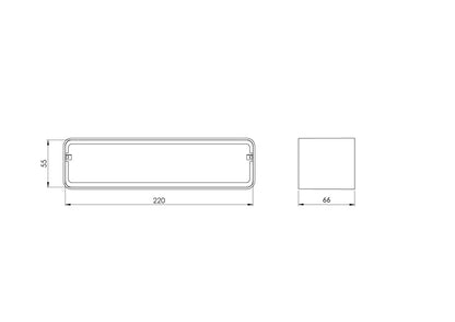 Ventiliacijos mova EUROPLAST KS25, 220 x 55 mm