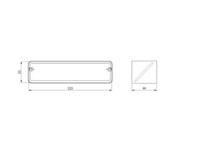 Ventiliacijos mova EUROPLAST KV25, 220 x 55 mm