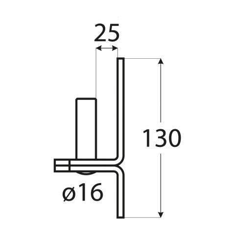 Zawias do drzwi Domax 83062, czarny