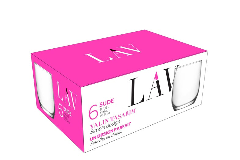 Stiklinės LAV SUDE LV-SUD15F, 315 ml, 6 vnt.