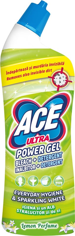 Żel do czyszczenia łazienki Ace Ultra Power, cytrynowy 750 ml