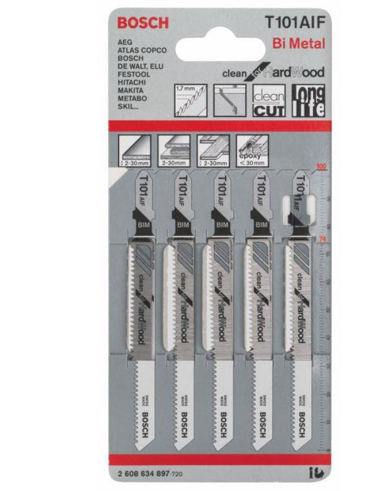 Jigsaw Blades Bosch, T101AIF, 5 pcs.