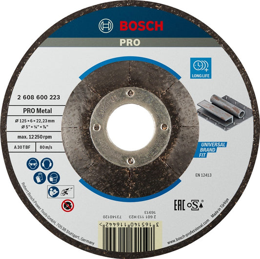 Grinding disc Bosch A30 T BF, 125x22.23 mm