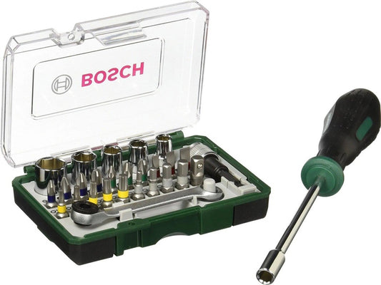Atsuktuvas ir antgalių rinkinys Bosch, 27 vnt.