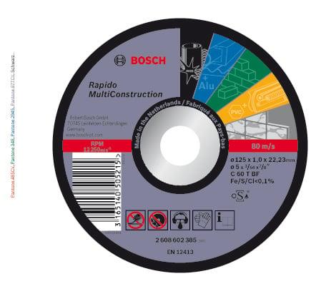 Tarcza tnąca Bosch, 125 x 1 x 22.23 mm