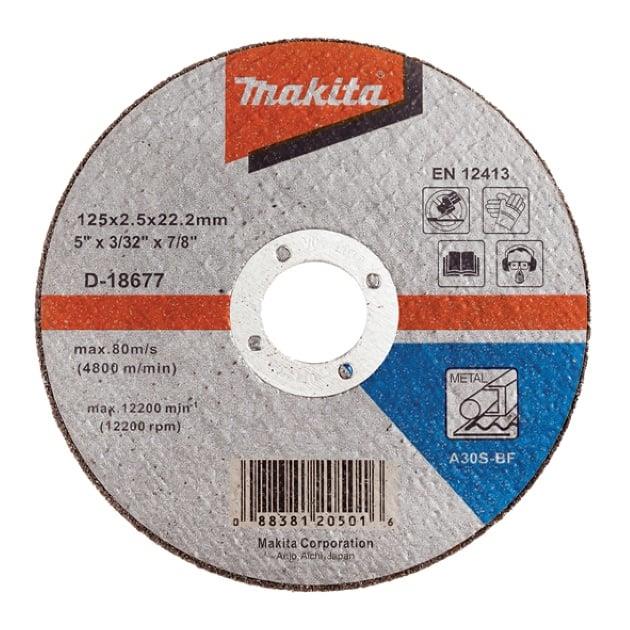 Tarcza tnąca Makita D-18677, 125 x 2.5 x 22.23 mm