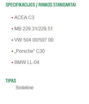 VARIKLIŲ ALYVA CASTROL EDGE LONG LIFE 5W-30 4L