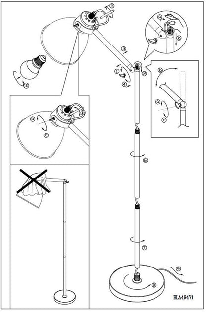 Lampa podłogowa EGLO PRIDDY 49471, 40 W, E27