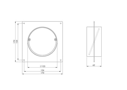 Ventiliacijos tarpmovė EUROPLAST AFV125, D125