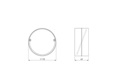 Ventiliacijos tarpmovė EUROPLAST AV125, D125 mm