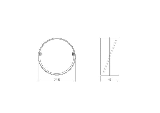 Ventiliacijos tarpmovė EUROPLAST AV125, D125 mm