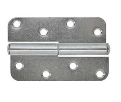 Zawias do drzwi Kurzemes, 11 cm, srebrny