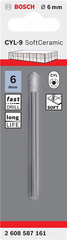 Stiklo ir plytelių grąžtas Bosch CYL-9, 6x80 mm