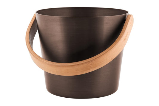 Sauna bucket RENTO, aluminum, brown, 5 l, 23 x 23 cm
